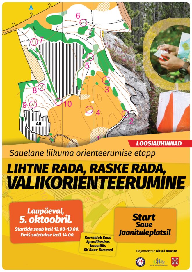 Sarja “Sauelane liikuma” orienteerumisetapp