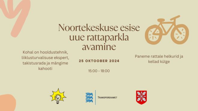 Saue noortekeskuse esise rattaparkla avamine