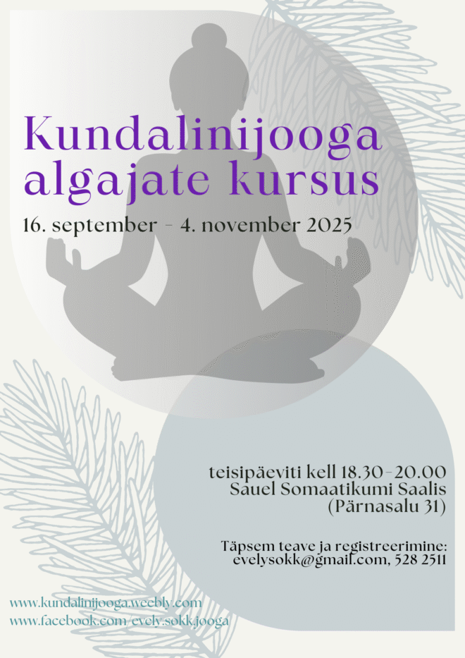 Kundalinijooga algajate kursus Sauel