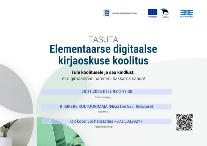 Elementaarse digitaalse kirjaoskuse koolitus