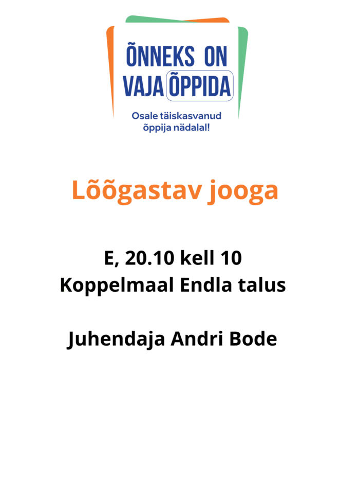 Lõõgastav jooga Endla talus