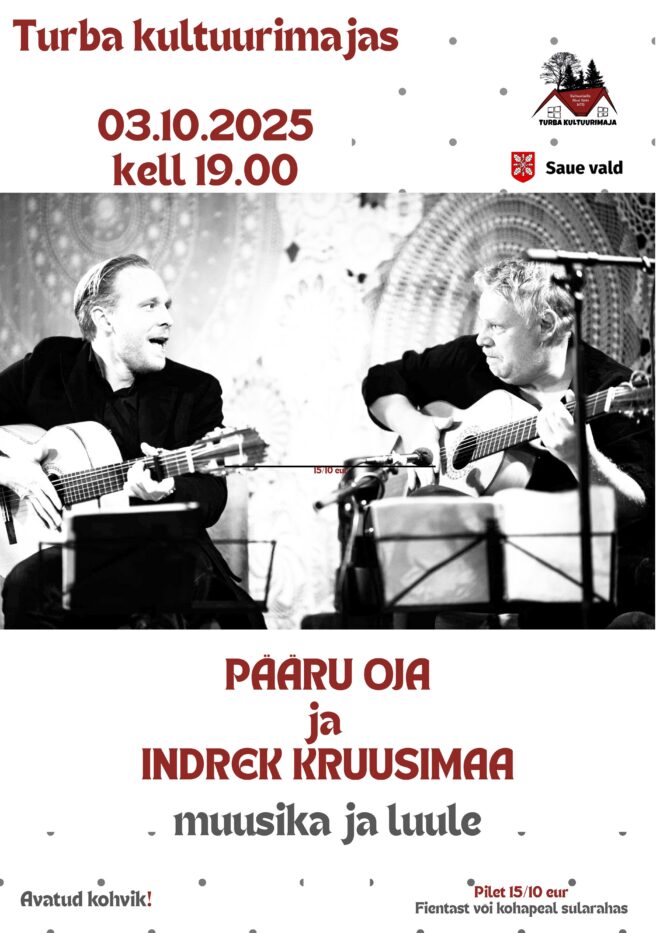 Pääru Oja ja Indrek Kruusimaa kontsert