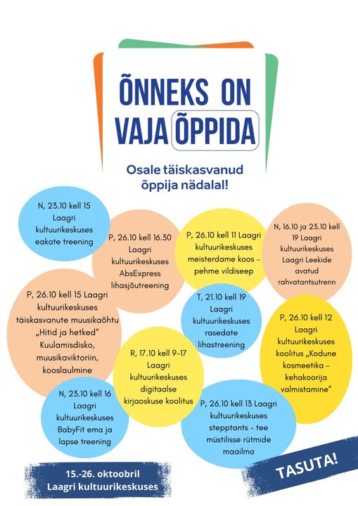 Eakate treening Laagri kultuurikeskuses – Täiskasvanud õppija nädal