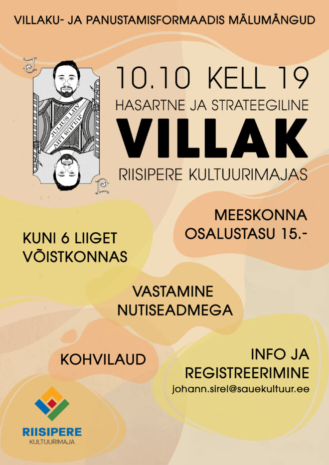 Hasartne ja strateegiline VILLAK 2025/2026 I voor
