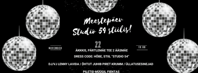 Meestepäeva pidu Studio 54 stiilis