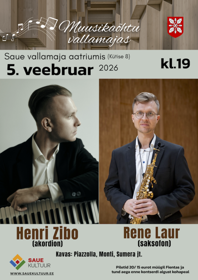 Muusikaõhtu vallamajas: Rene Laur ja Henri Zibo