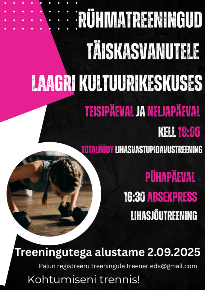 AbsExpress lihasjõutreening Laagri kultuurikeskuses