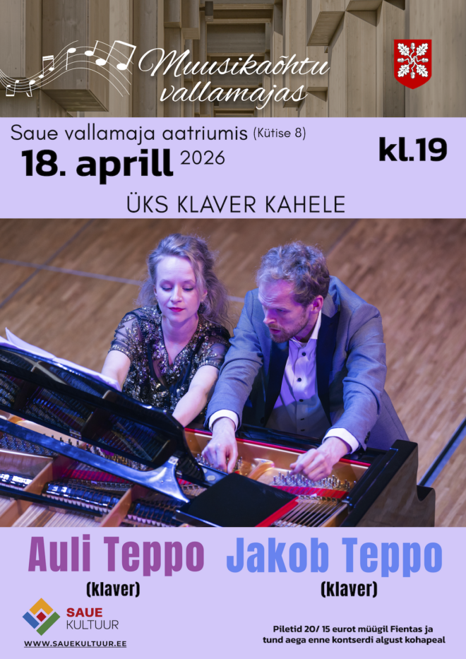 Muusikaõhtu vallamajas: Üks klaver kahele