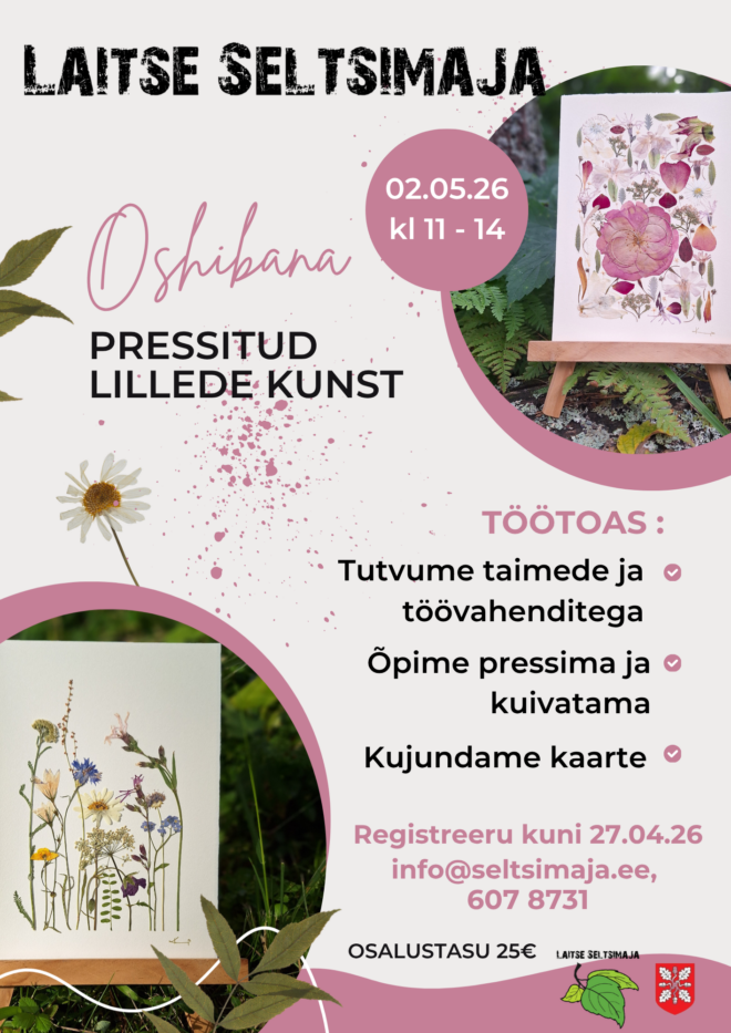 Oshibana  – pressitud lillede kunst