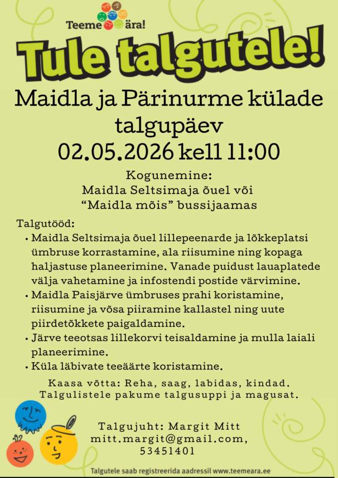 Maidla ja Pärinurme külade talgupäev