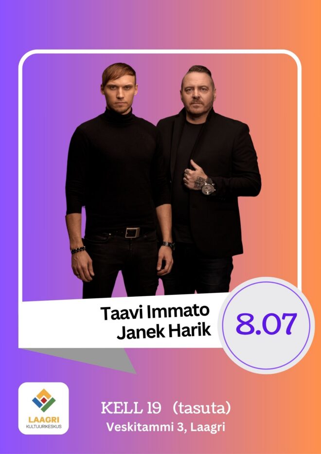 Õhtukontserdid Teemandi pargis: Taavi Immato ja Janek Harik