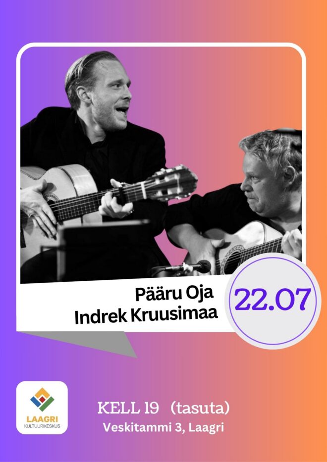 Õhtukontserdid Teemandi pargis: Pääru Oja ja Indrek Kruusimaa