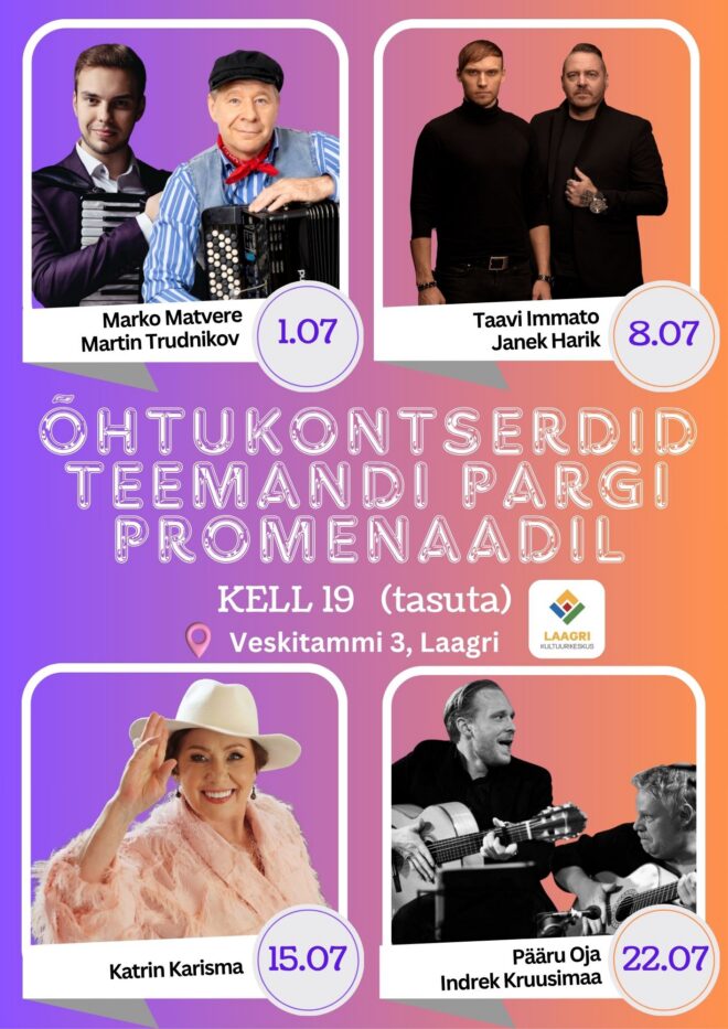 Õhtukontserdid  Teemandi pargi  promenaadil