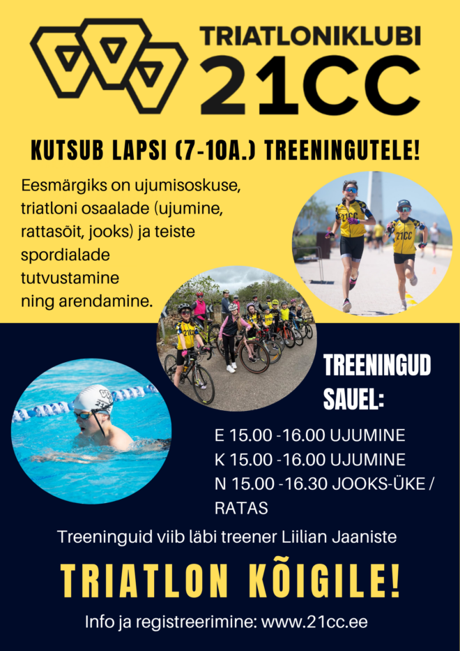 21CC Triatloniklubi kutsub trenni!