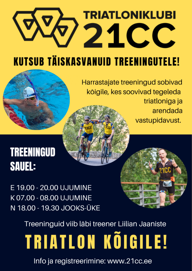 21CC Triatloniklubi kutsub trenni!