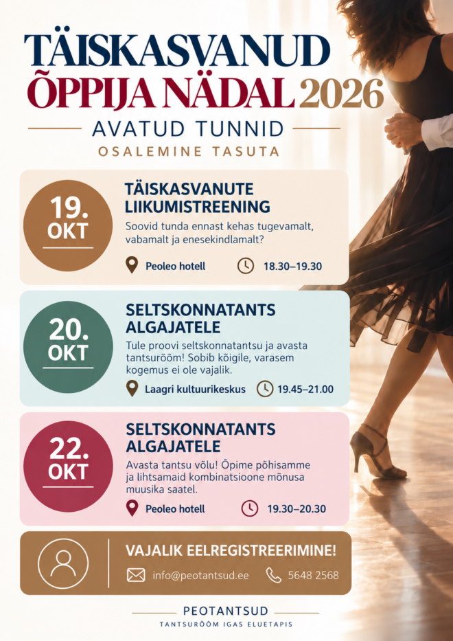 Seltskonnatants algajatele: Laagri kultuurikeskuses